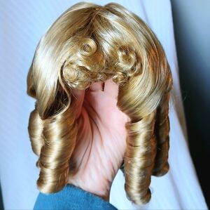 NARCO Doll Wig Blonde Ringlet Curls Sz 12/13 New 7" Long